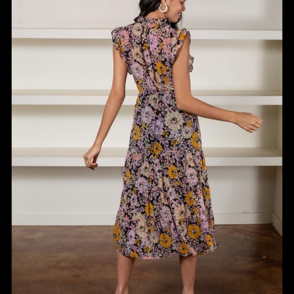 Steve Madden BB Dakota Orange Blossom Printed Dress - Picture 2 of 5